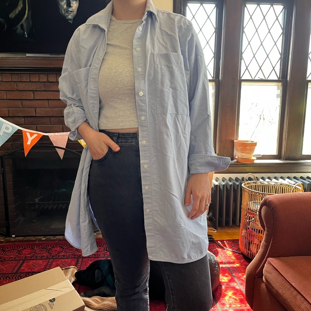 The way long Oxford shirt